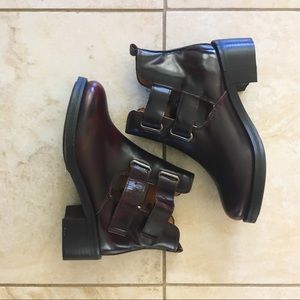 NWT leather topshop Adonis oxbloood/maroon boots